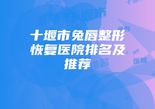 十堰市兔唇整形恢复医院排名及推荐