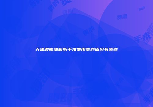 天津腰腹部吸脂手术费用贵的原因有哪些