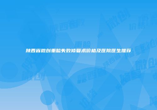 陕西省微创重睑失败修复术价格及医院医生推荐