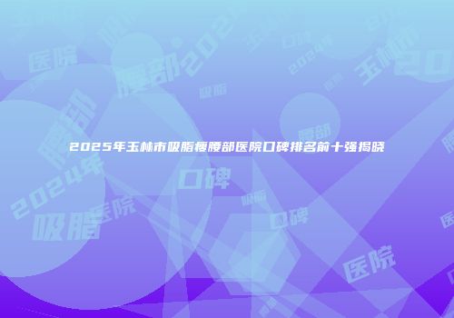 2025年玉林市吸脂瘦腰部医院口碑排名前十强揭晓