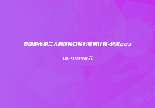 景德镇市第三人民医院口腔科费用计算-烤瓷22313-44146元