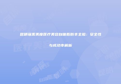 昆明雍禾美度医疗美容自体脂肪丰全脸:安全性与成功率解析